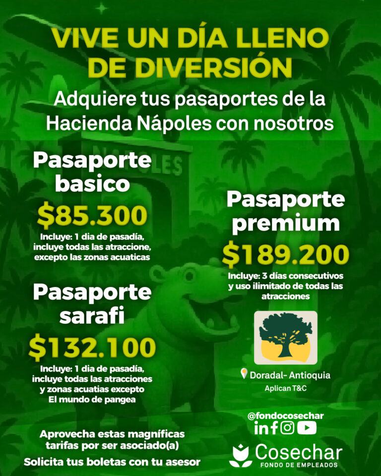 Precio boletas Bienestar Corp Hacienda Nápoles