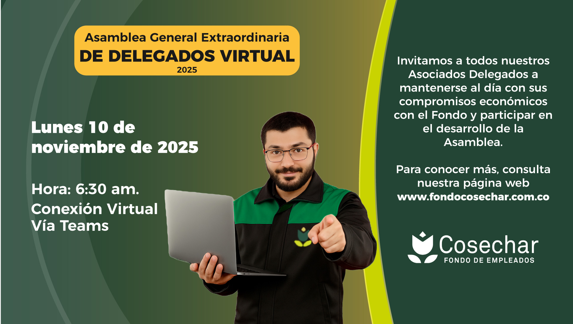 Asamblea Extraordinaria Virtual por Delegados 2025 » Fondo Cosechar